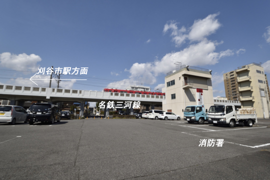 エスポワール寿から眺めた名鉄三河線線路。
