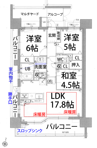 エルグランデ刈谷セントラルコート801間取り図