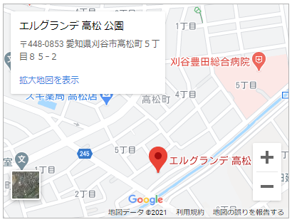 エルグランデ高松公園地図