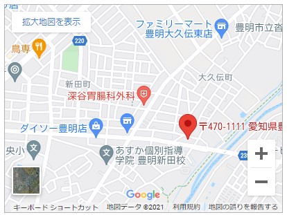 豊明市大久伝町南【全1邸】地図