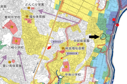 豊明市大久伝町南【全1邸】ハザードマップ