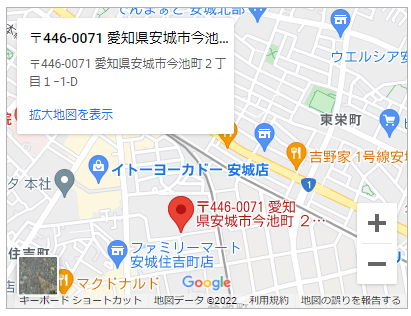 コープ野村新安城地図