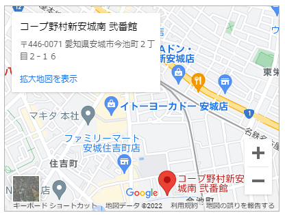 コープ野村新安城南壱番館地図