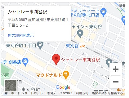 シャトレー東刈谷駅地図