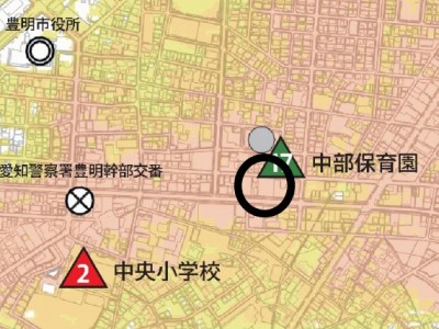 豊明市新田町1期【全4棟】ハザードマップ