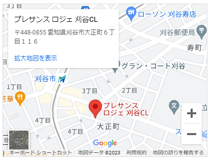 プレサンスロジェ刈谷CL地図