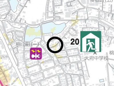 大府市桃山町一丁目【全2棟】ハザードマップ