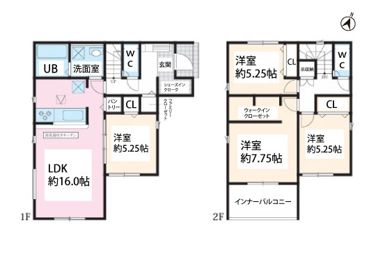 安城市姫川町2号棟平面図-540