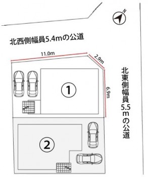1号棟　配置図