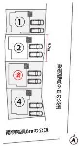 2号棟　配置図
