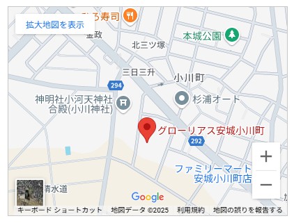 安城市　グローリアス安城小川町案内図