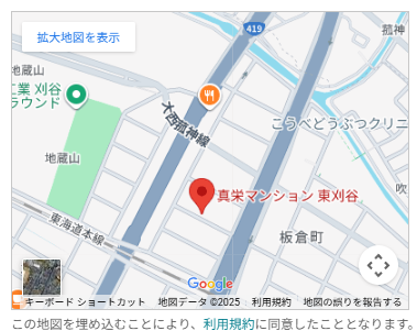 真栄マンション東刈谷地図