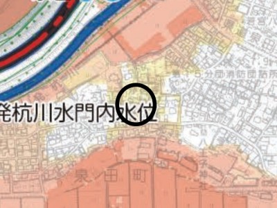 刈谷市泉田町中西【全3棟】ハザードマップ