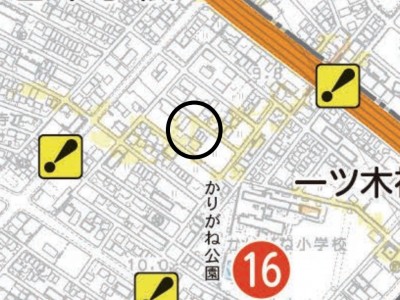 刈谷市築地町二丁目【全5棟】ハザードマップ