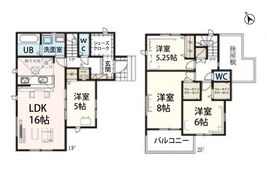 高浜市神明町平面図 3号棟-540